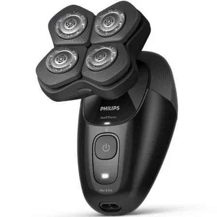 Philips Head Shaver Pro 5000 Series HS5980/15 - Afeitadora eléctrica recargable con cabezal 360°, cuchillas ComfortCut, Wet & Dry y batería de litio para hasta 60 minutos